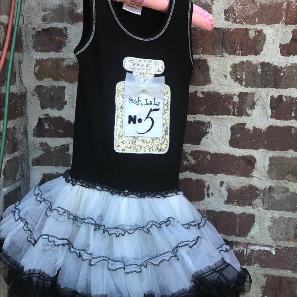 Ooh! LA! LA! Couture Black and Ivory Tulle Dress!!